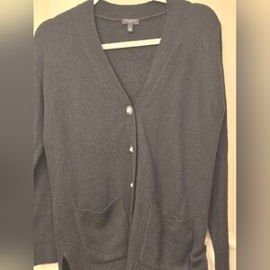 Talbots Black Cardigan with Jeweled Buttons